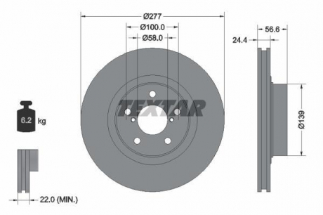 Томрозной диск TEXTAR 92094603 (фото 1)