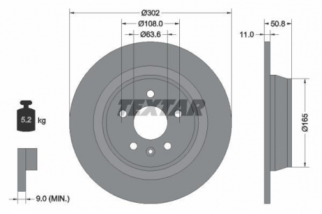 Гальмівний диск PRO TEXTAR 92159303