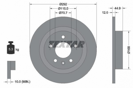 Томрозной диск TEXTAR 92205703 (фото 1)
