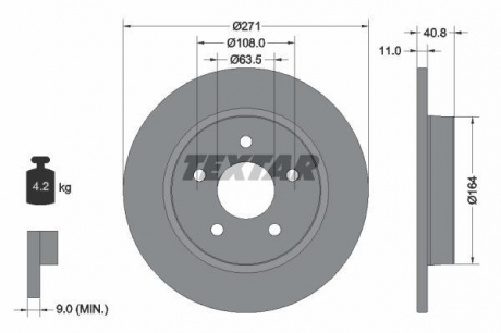 Томрозной диск TEXTAR 92239003