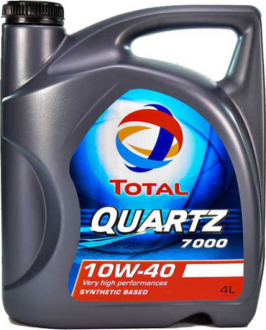 Масло моторное Quartz 7000 Diesel 10W-40 (4 л) TOTAL 216682 (фото 1)