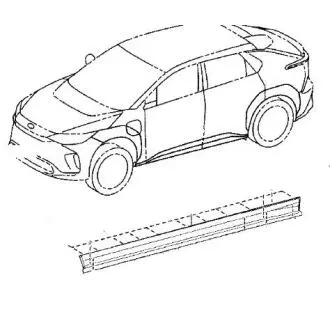 Накладка (расширитель) порога L BZ4X TOYOTA 758600R040
