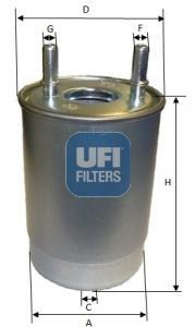 Фильтр топливный RENAULT FLUENCE, MEGANE III 1.5-2.0 DCI 08- UFI 24.113.00 (фото 1)