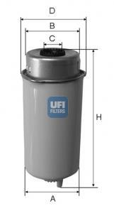 Паливний фільтр UFI 24.456.00 (фото 1)