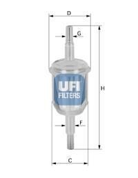 Топливный фильтр комплект 12 шт. UFI 31.012.00 (фото 1)
