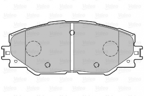 Тормозные колодки дисковые TOYOTA Auris-Prius-Rav4 1.8-2.5 F 06 Valeo 301078 (фото 1)