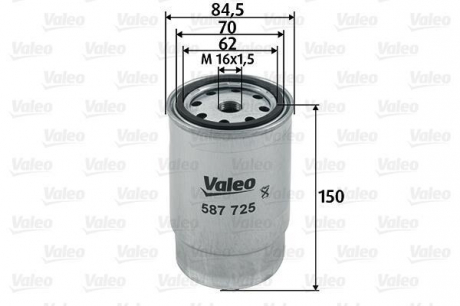 Фильтр топливный Valeo 587725 (фото 1)