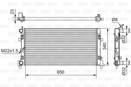 Радиатор системы охлаждения Valeo 701522