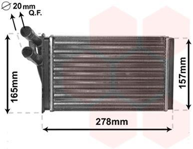 Радиатор отопителя AUDI80 / 90 / A4 / VW PASSAT5 Van Wezel 03006097 (фото 1)