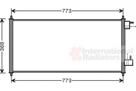 Радиатор кондиционера FORD Transit Connect (P65, P70, P80) Van Wezel 18005361 (фото 1)