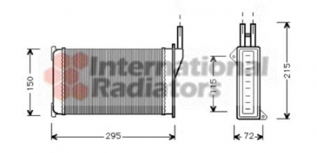 Радиатор отопителя ESCORT 5-6 / SCORPIO / SIERRA Van Wezel 18006098