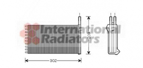 Радиатор отопителя FORD ESCORT/ORION 90-00 Van Wezel 18006154