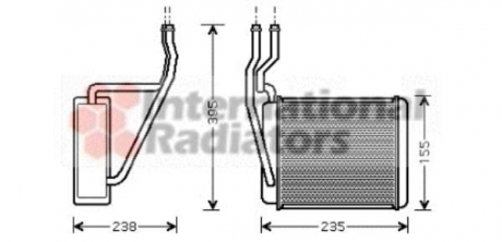Радиатор отопителя FD FIESTA5 / FUSION ALL 02- Van Wezel 18006329 (фото 1)