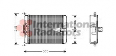 Радиатор отопителя MERCEDES S-CLASS W 140 (91-) Van Wezel 30006187 (фото 1)