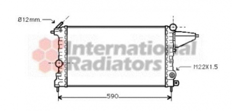 Радиатор охлаждения двигателя VECTRA A 1.4/1.6 MT 88-95 Van Wezel 37002161