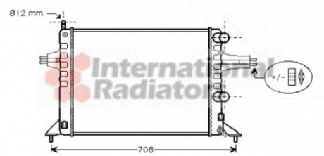 Радиатор охлаждения двигателя ASTRA G 1.2 MT -AC 98-04 Van Wezel 37002257