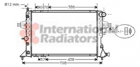 Радиатор охлаждения OPEL ASTRA G (98-) 2.0 TD Van Wezel 37002329