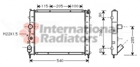 Радиатор охлаждения двигателя KANGOO 15D / 19D MT -AC 97- Van Wezel 43002215 (фото 1)