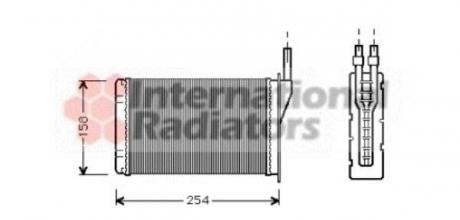 Радіатор опалення RENAULT EXPRESS / R5 / R9 / R11 Van Wezel 43006087