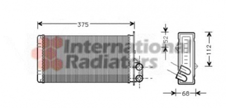 Радиатор отопителя NISSAN; OPEL; RENAULT Van Wezel 43006226
