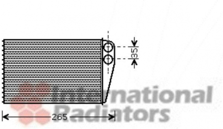 Радіатор обігрівача RENAULT MEGANE II (02-) (вир-во) Van Wezel 43006354