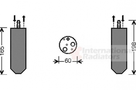 Осушитель радиатора MEGANE2 / SCENIC ALL 99- Van Wezel 4300D364 (фото 1)