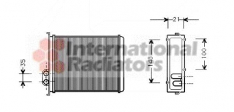 Радіатор опалювача HEAT VOL S / V / C70 / 850 91- Van Wezel 59006085