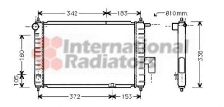 Радиатор охлаждения двигателя MATIZ 2 0.8 MT + -AC 01- Van Wezel 81002046 (фото 1)