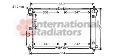 Радіатор охолодження CHEVROLET AVEO (T250, T255) (05-) 1.4 i 16V Van Wezel 81002067