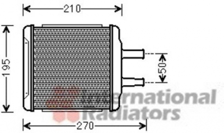 Радиатор отопителя NUBIRA/LACETTI ALL 03- 1.6-1.8 Van Wezel 81006088 (фото 1)