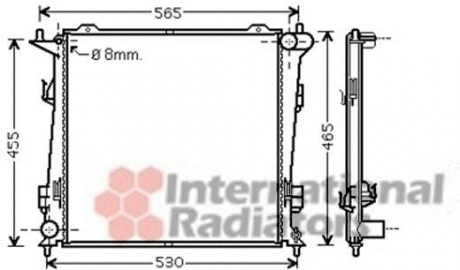 Радиатор CEED 16CRDiPF MT 06- Van Wezel 83002098