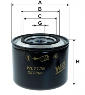 Фильтр масляный WIX WL7125 (фото 1)