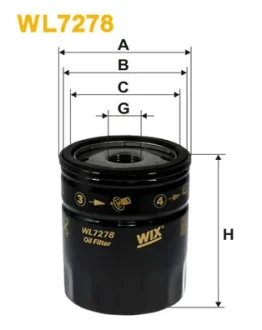 Фільтр масляний FILTERS WIX WL7278