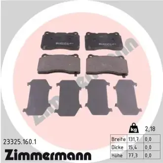 Колодки тормозные передние Tesla Model X ZIMMERMANN 1068330-00-C