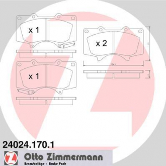 Колодки гальмівні дискові ZIMMERMANN 24024.170.1
