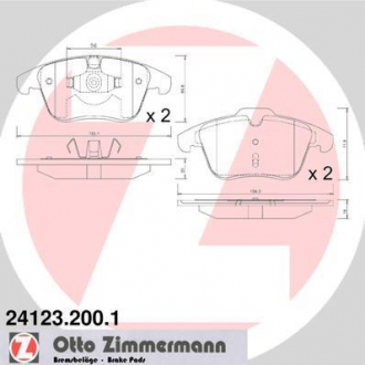 Колодки тормозные дисковые ZIMMERMANN 24123,200,1 (фото 1)