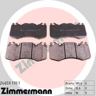 Колодки тормозные дисковые ZIMMERMANN 24659,170,1