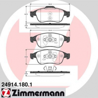 Колодки тормозные дисковые ZIMMERMANN 24914.180.1 (фото 1)