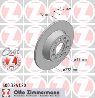 Диск тормозной ZIMMERMANN 600,3241,20 (фото 1)