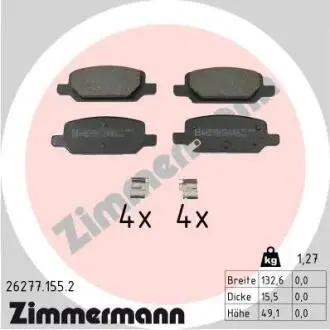 Колодки тормозные задние Tesla Model 3 ZIMMERMANN 8008244-00-В